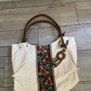 Shoulder Bag Made with Folk Crafts like embroidery cotton weaving Fun Boho